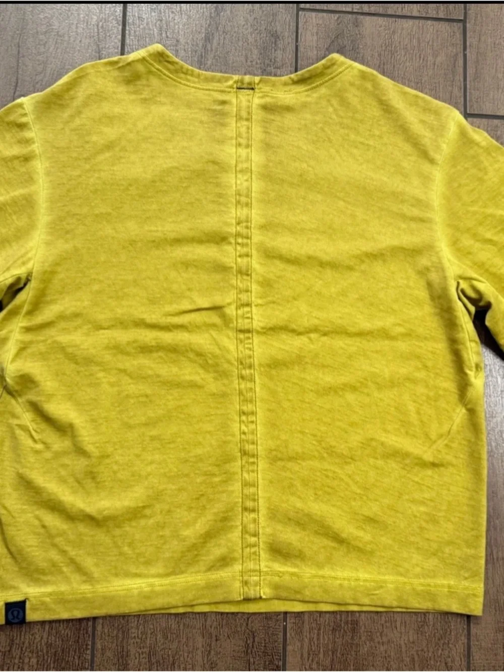 Lululemon LAB Crop SS T Shirt LW3EY4S AUSB Yellow Colorway Women's Sz 2 - NWT